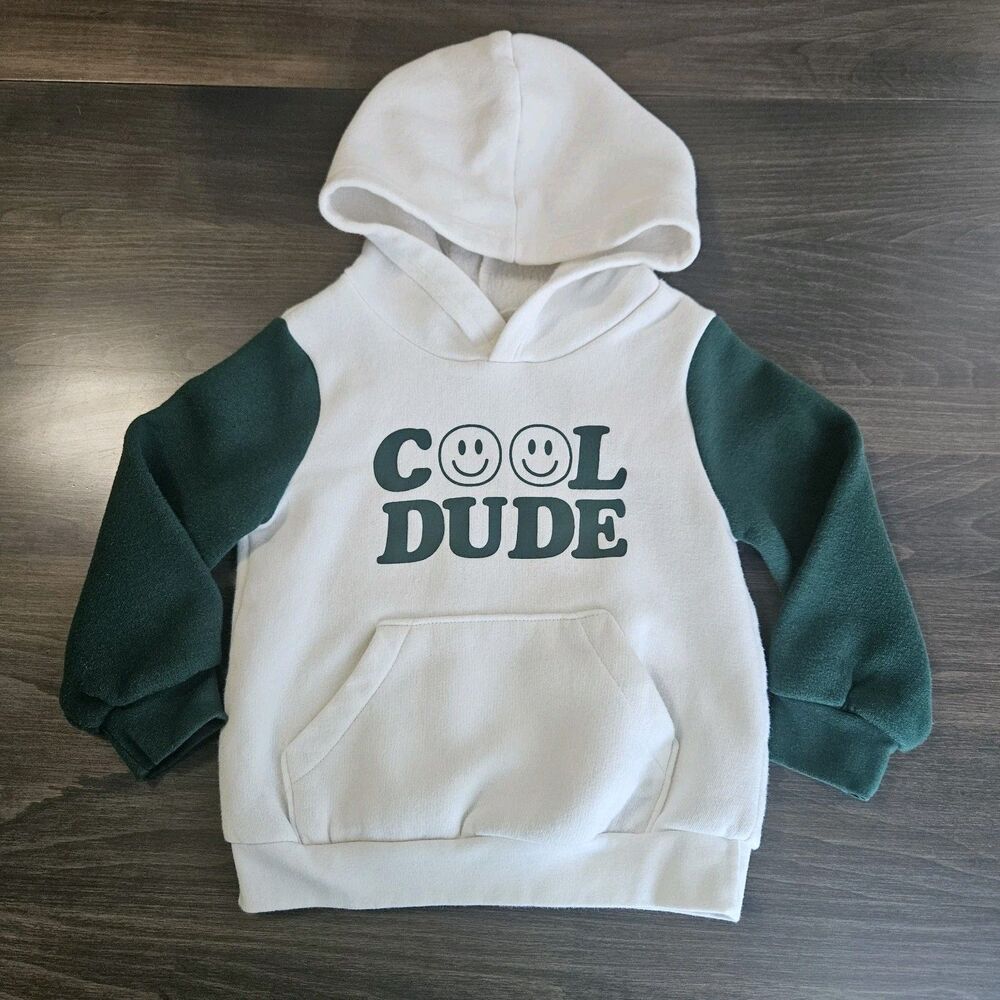 Okie Dokie Cool Dude Color Block Toddler Hoodie Sweatshirt 2T